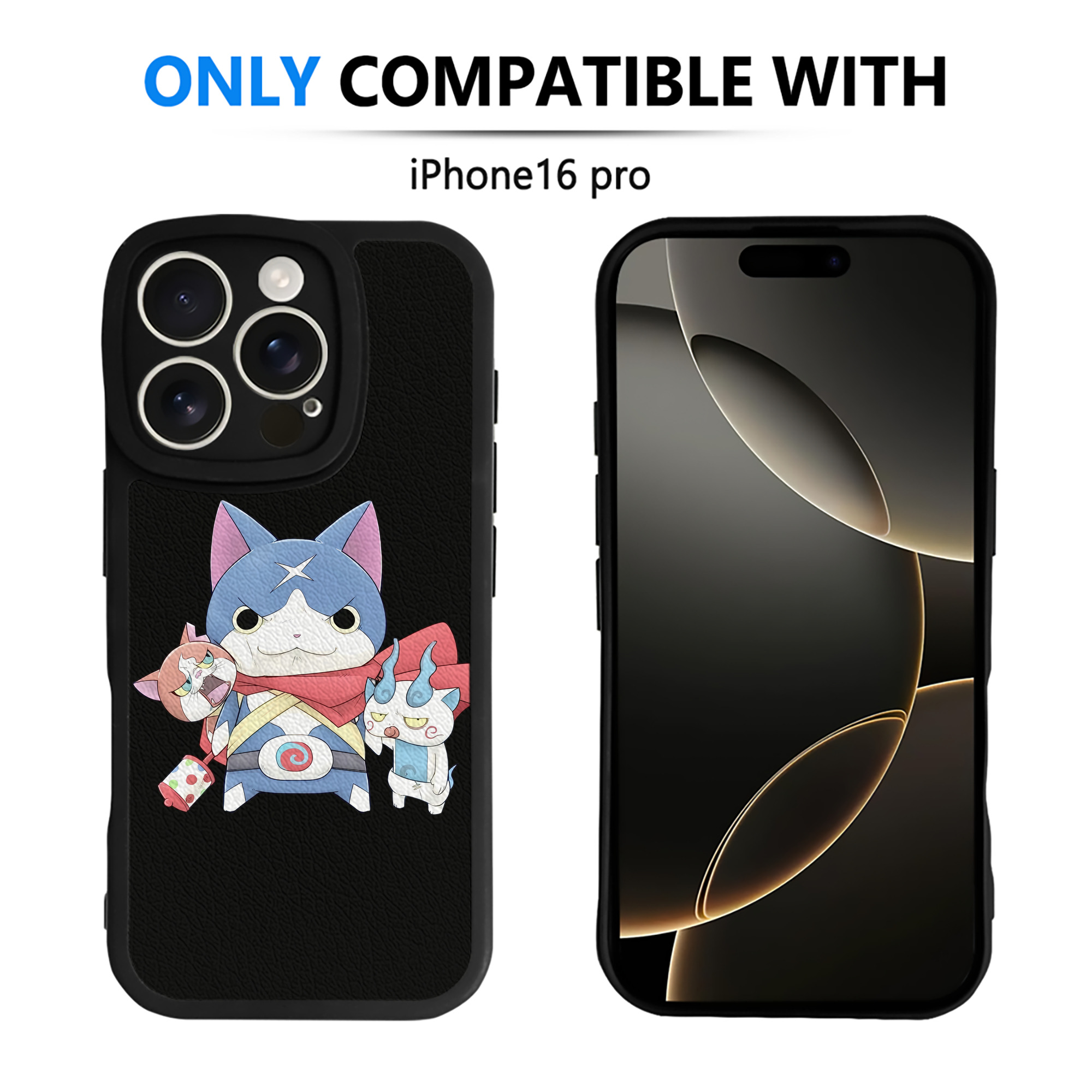 （画像用） 妖怪ウォッチ Yo-kai Watch 【iPhone 16シリーズ対応】シリコンスマホケース（レザー調） 材質：シリコン